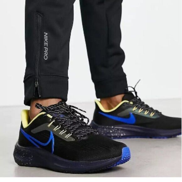 Nike Men's Air Zoom Pegasus 39 Trainers Running‎ Shoe Black Blue